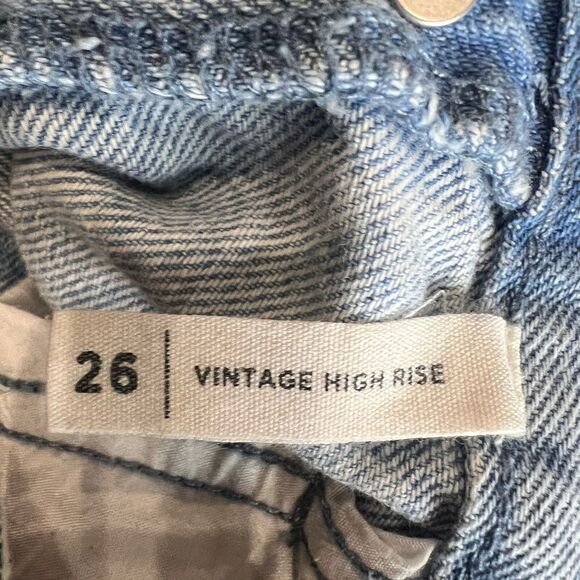 PacSun vintage high rise two tone denim jean shorts size 26 - Picture 10 of 14